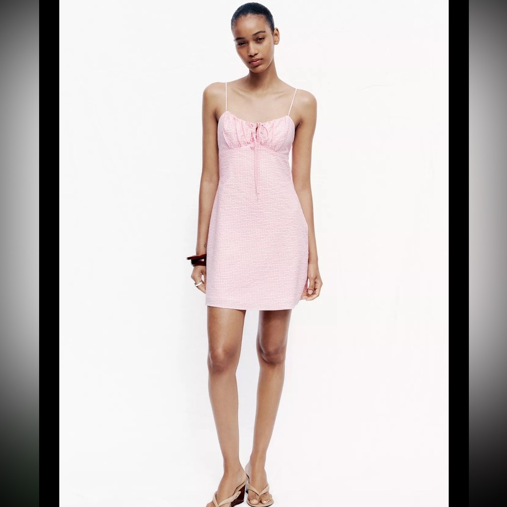 Zara Pink Gingham Sundress